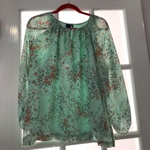 Kaari Blue Paisley Blouse EUC XL